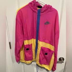Pink& Yellow Nike Windbreaker